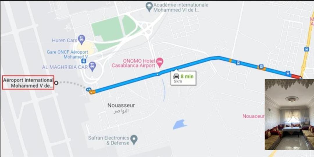 Adorable Apartamento A 8 Min Del Aeropuerto De Casablanca,Wifi Ultra Rapido Y Parking Gratis Derroua Exteriér fotografie