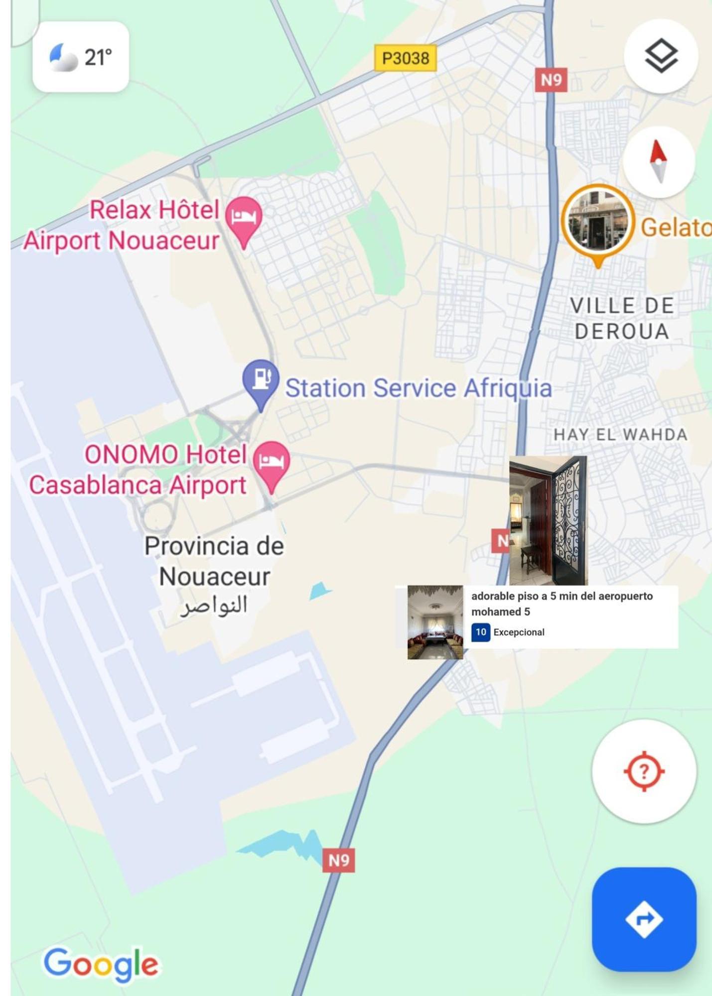 Adorable Apartamento A 8 Min Del Aeropuerto De Casablanca,Wifi Ultra Rapido Y Parking Gratis Derroua Exteriér fotografie